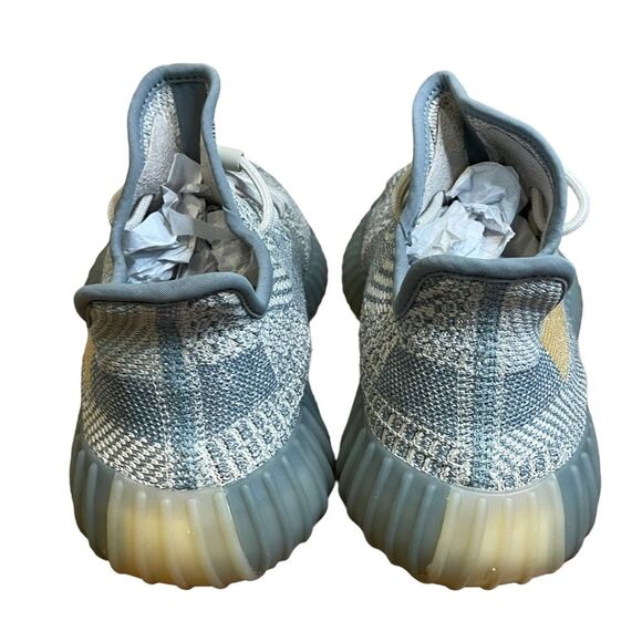 adidas Yeezy Boost 350 V2 Low Israfil Sneakers Grey Yellow Mesh Street 8.5 - Picture 5 of 14